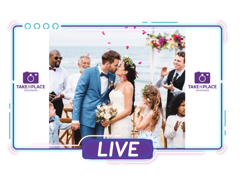 Luxury Wedding QR Code and live slideshow of photos