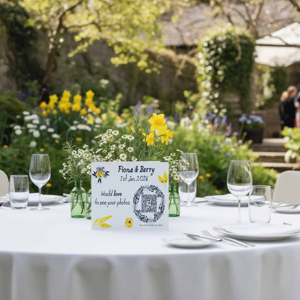 Spring Floral Wedding QR Code - Image 3