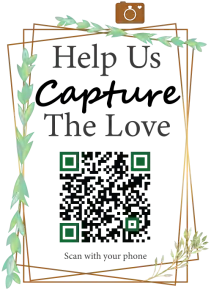 Capture the Love wedding QR card artwork without names