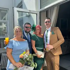 Wedding guest photo uploaded through a takeNplace QR code, example 4
