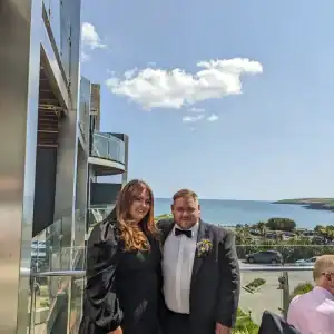 Wedding guest photo uploaded through a takeNplace QR code, example 6